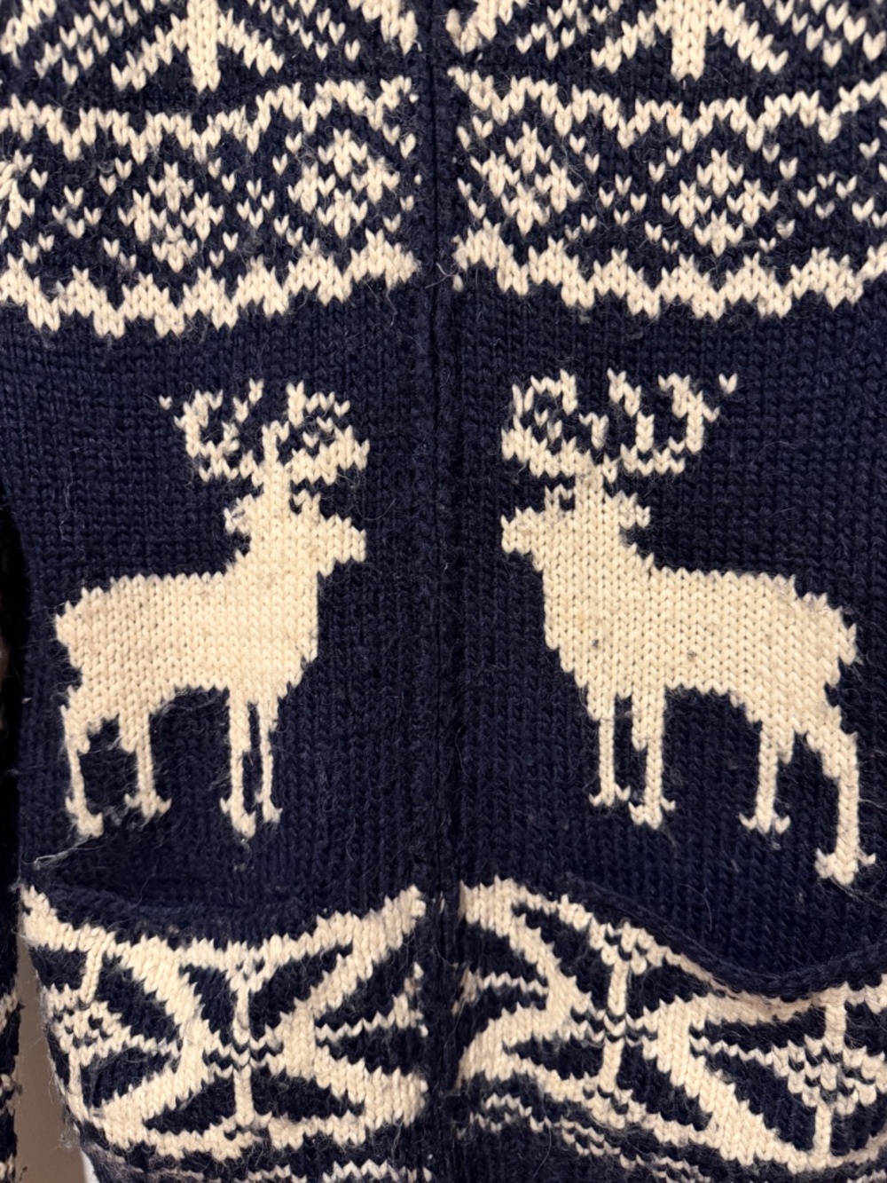 VINTAGE Rugby RL Zip Up Holiday Cardigan - Picture 4 of 5